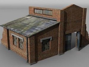 derelict garage Model 3D