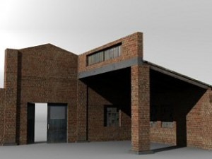 derelict garage Modelo 3D