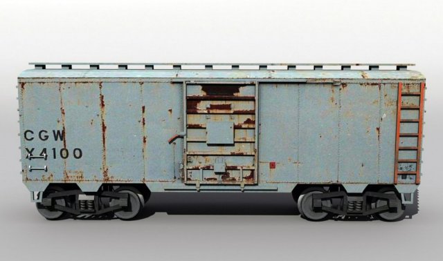 40 boxcar 3D Model .c4d .max .obj .3ds .fbx .stl .blend 