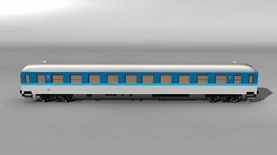 interregio railway passenger car 3D Model .c4d .max .obj .3ds .fbx .stl .blend 
