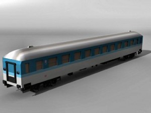 interregio railway passenger car 3D Model