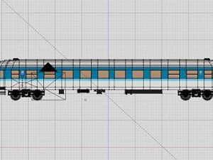 interregio railway passenger car 3D Model
