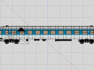 interregio railway passenger car 3D Model