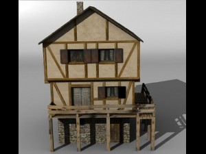 medieval building 5 Modèle 3D