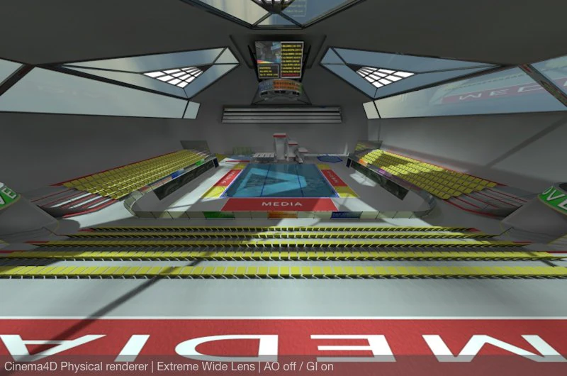 diving centre sport complex 3D Model .c4d .max .obj .3ds .fbx .stl .blend 