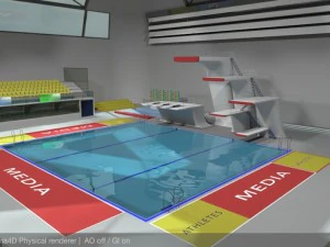 diving centre sport complex 3D Model