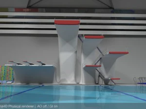 diving centre sport complex 3D Model
