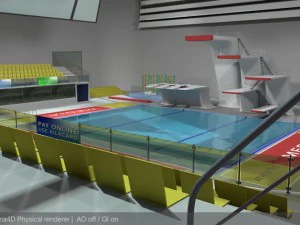 diving centre sport complex 3D Model