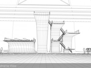 diving centre sport complex Modello 3D