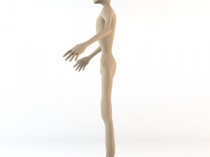 chronically thin caucasian male human character 3D Model