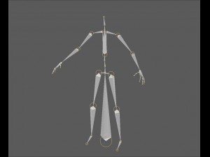 chronically thin caucasian male human character 3D Model