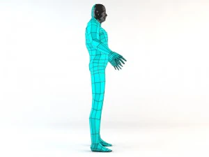 futuristic male human game character 3D Model