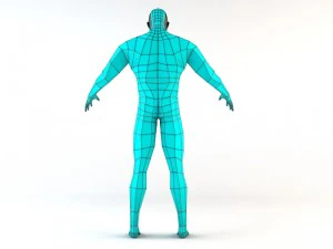 futuristic male human game character 3D Model
