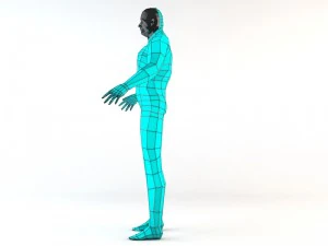 futuristic male human game character 3D Model