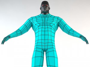 futuristic male human game character 3D मॉडल