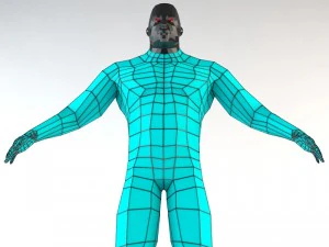 futuristic male human game character 3D Model