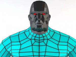 futuristic male human game character 3D Model