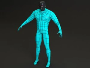 futuristic male human game character 3D Model