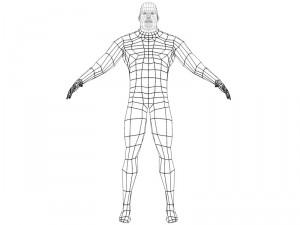 futuristic male human game character 3D मॉडल