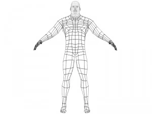 futuristic male human game character 3D Model