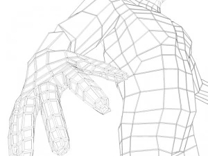 futuristic male human game character 3D Model