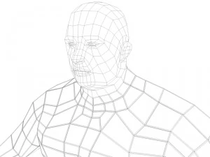 futuristic male human game character 3D Model
