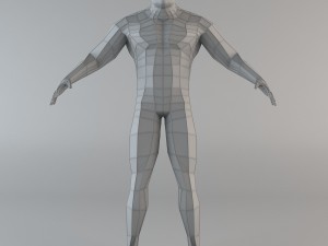 futuristic male human game character 3D मॉडल