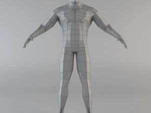 futuristic male human game character 3D Model