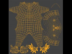 futuristic male human game character 3D Model