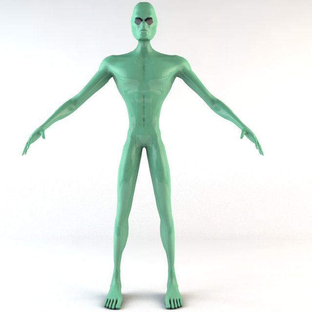 strong alien character 3D 모델 .c4d .max .obj .3ds .fbx .stl .blend 