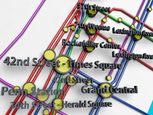 new york city not official subway map 3D Модель