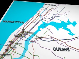 new york city not official subway map 3D Модель