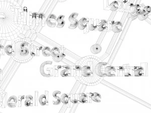 new york city not official subway map 3D Model