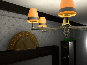 fancy hotel corridor ready to render 3D Model
