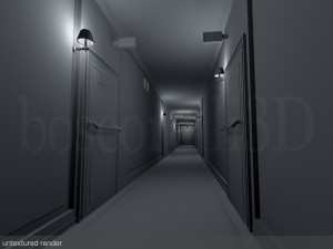 fancy hotel corridor ready to render Modelo 3D