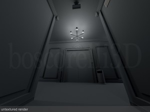 fancy hotel corridor ready to render Modelo 3D