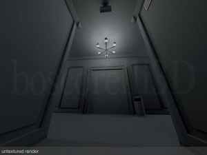 fancy hotel corridor ready to render 3D Model