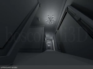 fancy hotel corridor ready to render 3D Model