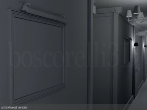 fancy hotel corridor ready to render 3D Model