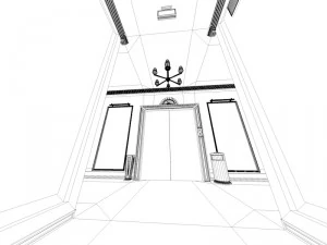fancy hotel corridor ready to render 3D Model