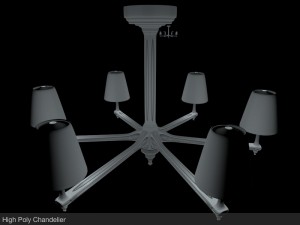 fancy hotel corridor ready to render Modelo 3D