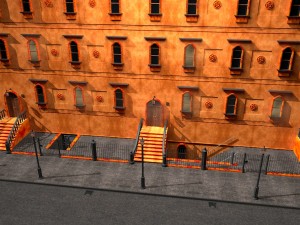 new york city fancy building facade Model 3D