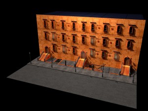 new york city fancy building facade Model 3D