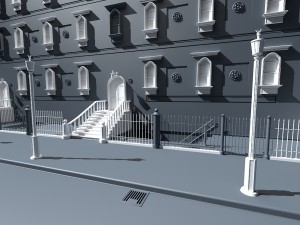 new york city fancy building facade Model 3D