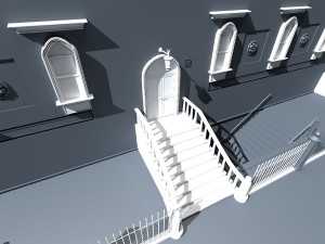 new york city fancy building facade Model 3D