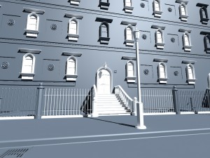 new york city fancy building facade Model 3D