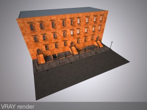 new york city fancy building facade Model 3D