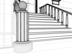 new york city fancy building facade Model 3D