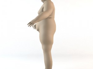 overweight caucasian male human character 3D 모델
