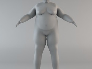overweight caucasian male human character 3D 모델